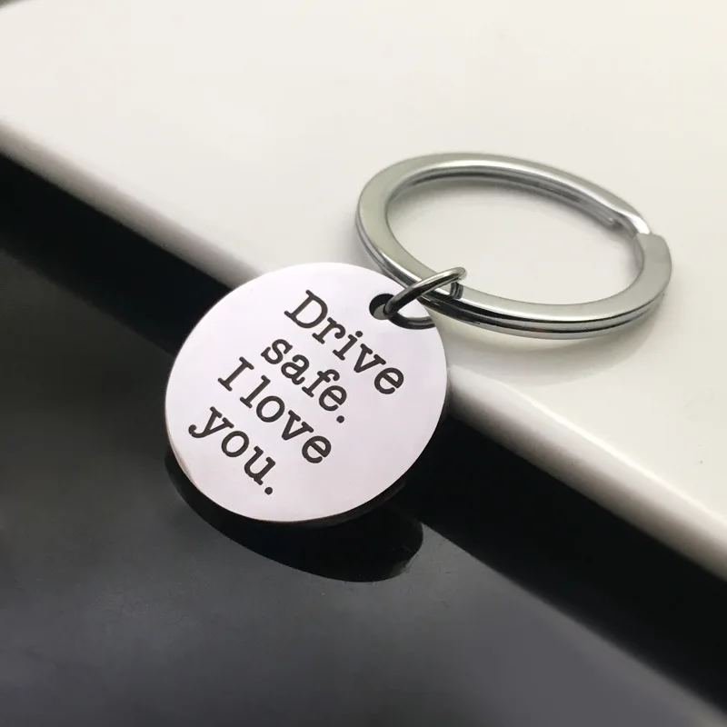 Stainless Steel Keychain Drive Safe I Love You Family and Father Driving YLQ7262 | Украшения и аксессуары