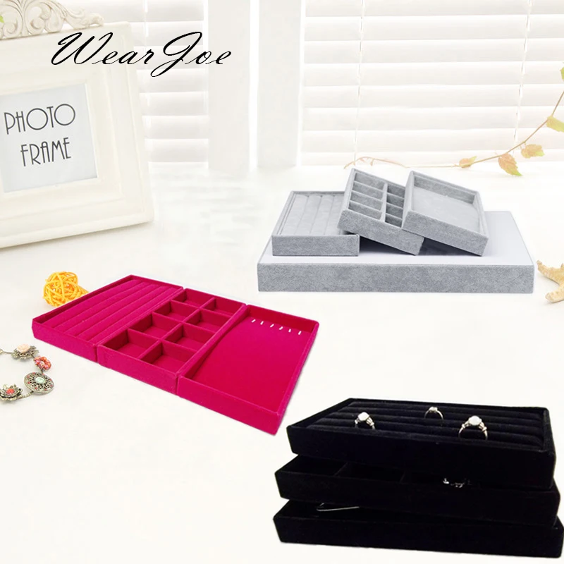 3 шт. органайзер для хранения украшений и безделушек|velvet jewelry holder|travel holderdisplay storage |
