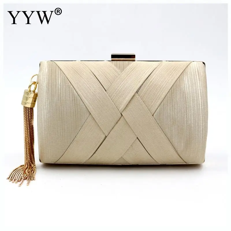 

Women Small Purse Day Evening Clutch Bags New Arrival Metal Tassel Lady Clutch Bag With Chain Shoulder Handbags Classical Style