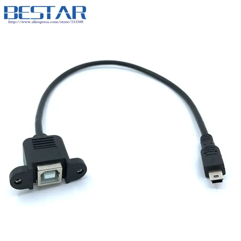 5 контактный мини USB 2 0 штекер к B Тип гнездовой Соединительный кабель 30 см 50 с