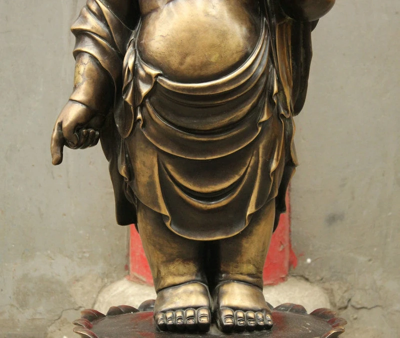 40 народный Тибет Чистая Бронза шакиямуни сакиямуни принц Будда Стенд статуя