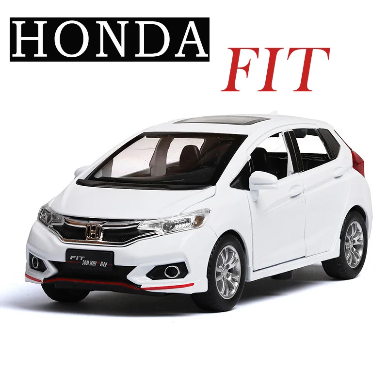 Фото HondaFit, коллекционная игрушка из сплава под давлением в масштабе 1/32, подарок для детей №1