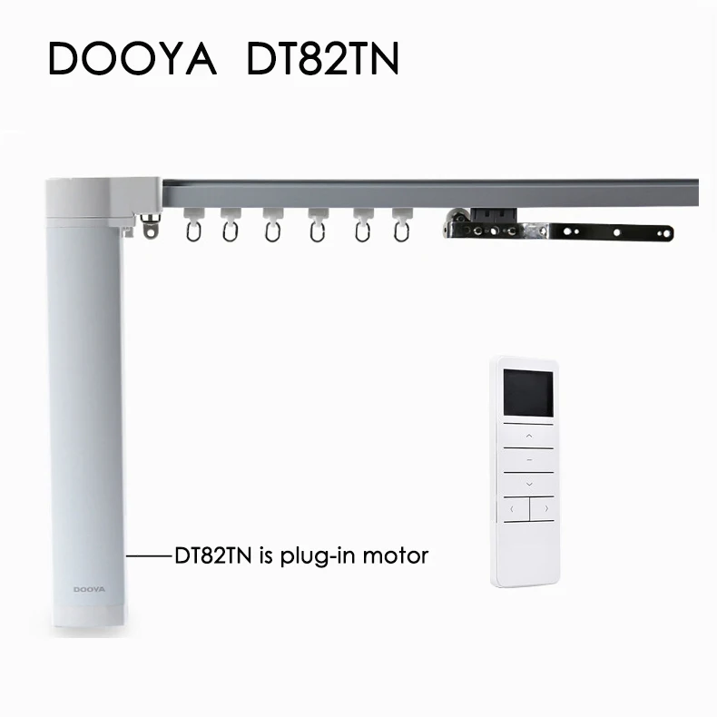 Dooya бесшумный моторизованный карниз для штор DT82/KT82TN/KT82LE комплект электродвигателей для штор для умного дома полностью комплект - Цвет: DT82TN Set