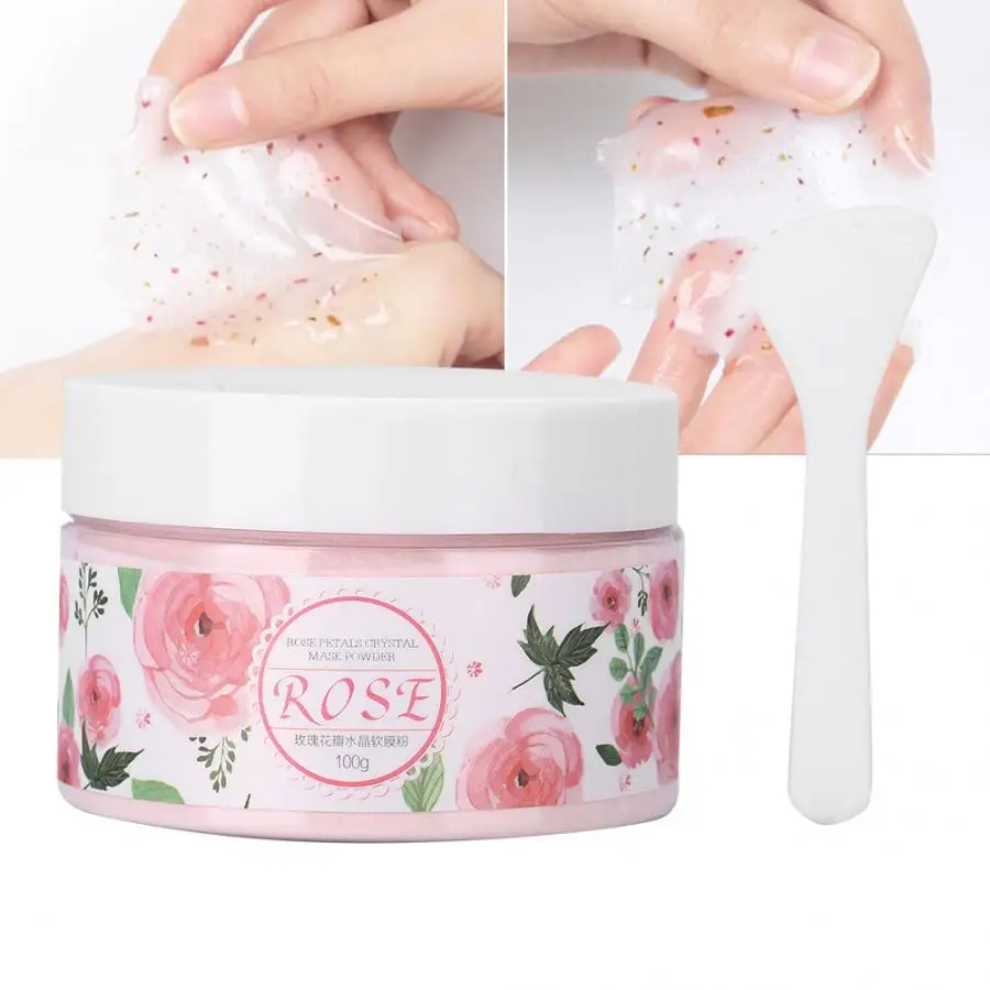 Порошок для маски 100 г натуральный лепесток розы кристальная мягкая маска