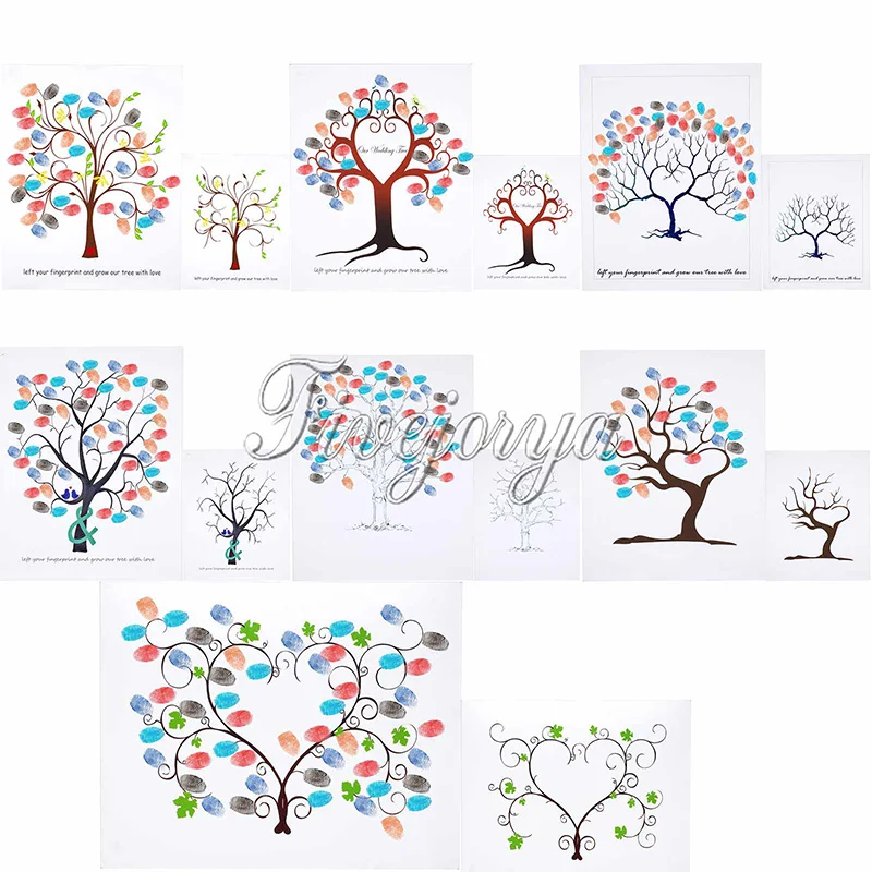 60 см * 75 пальцевое дерево для свадебной вечеринки выпускной холст 150 200 человек