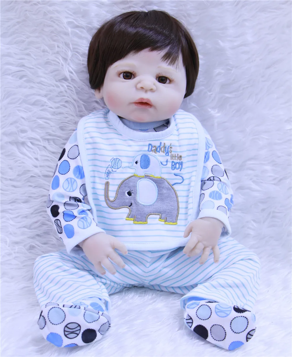 Фото NPK мужские силиконовые куклы 55 см reaborn baby Реалистичная кукла для мальчика Reborn 22