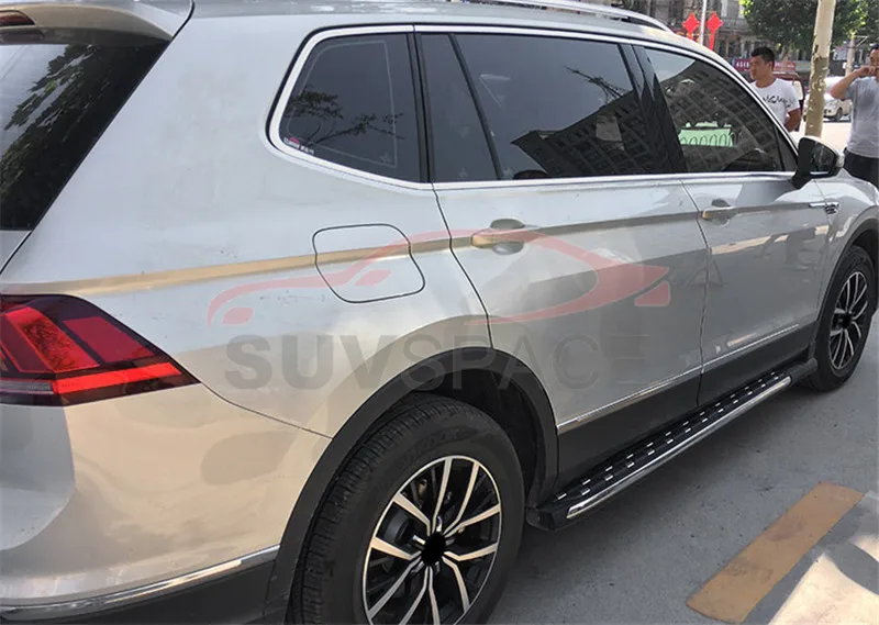 Алюминиевая боковая ступенька подходящая для VW Tiguan LWB 2017 2018 2019 2020 Беговая доска Nerf