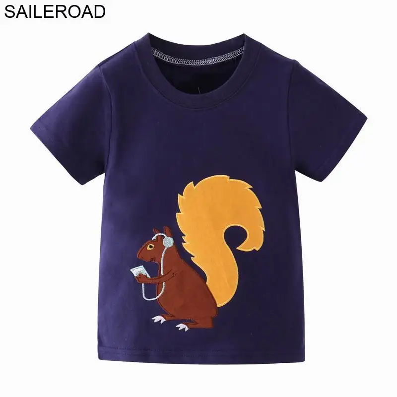 2391 same picture SAILEROAD 2-7 Т мультфильм животных Акула Baby Boy Футболка для детских рубашек для детей Топы мальчика Тис Одежда Детские футболки - Цвет: 2391 same picture