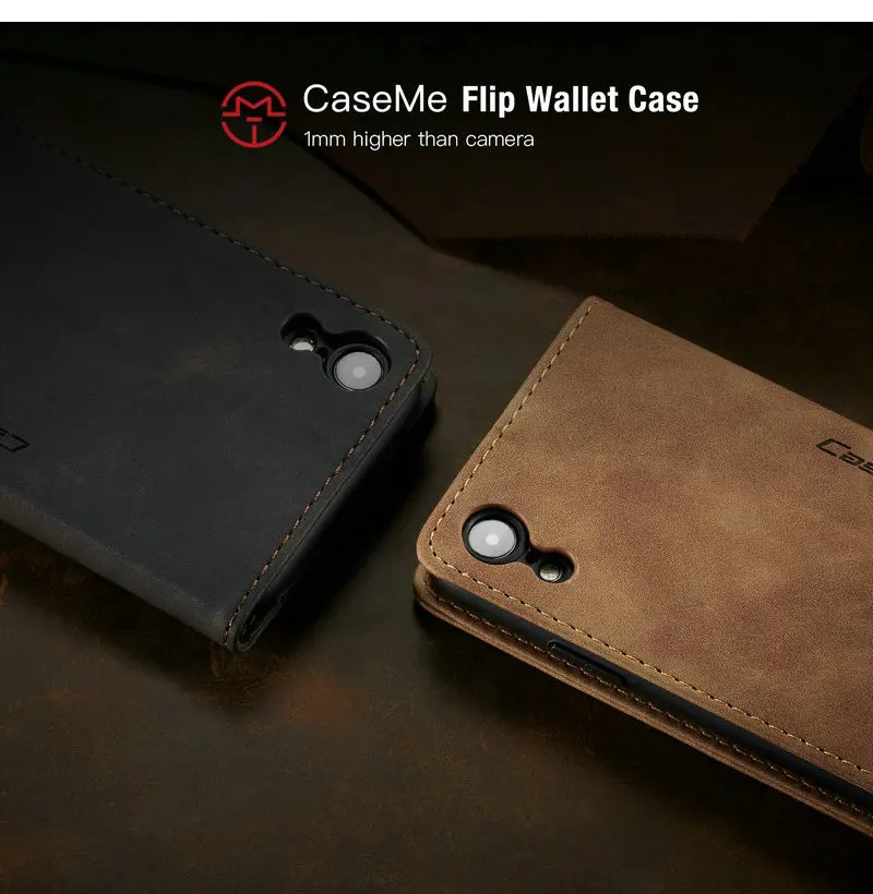 CaseMe ретро кожаный чехол для iPhone XR X Max 360 роскошный держатель карт на магнитах чехол-кошелек для iPhone X XS XR 8 7 6 6s Plus