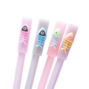 1 предмет, милое нижнее белье с рисунками в виде рыбного скелета гелевая ручка Студент письменный столручка для школы и офиса, поставка канцтоваров смешная игрушка в подарок