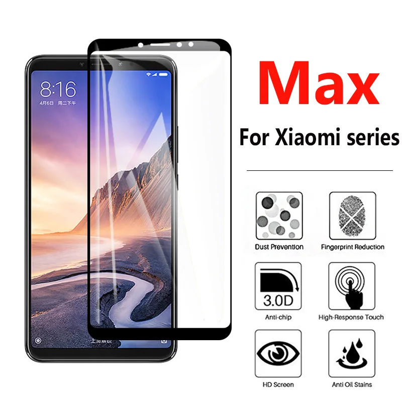 Полное Защитное стекло для Xiaomi mi Max 2 3 Защитная пленка экрана Tremp Xio Ksio Xiaomei