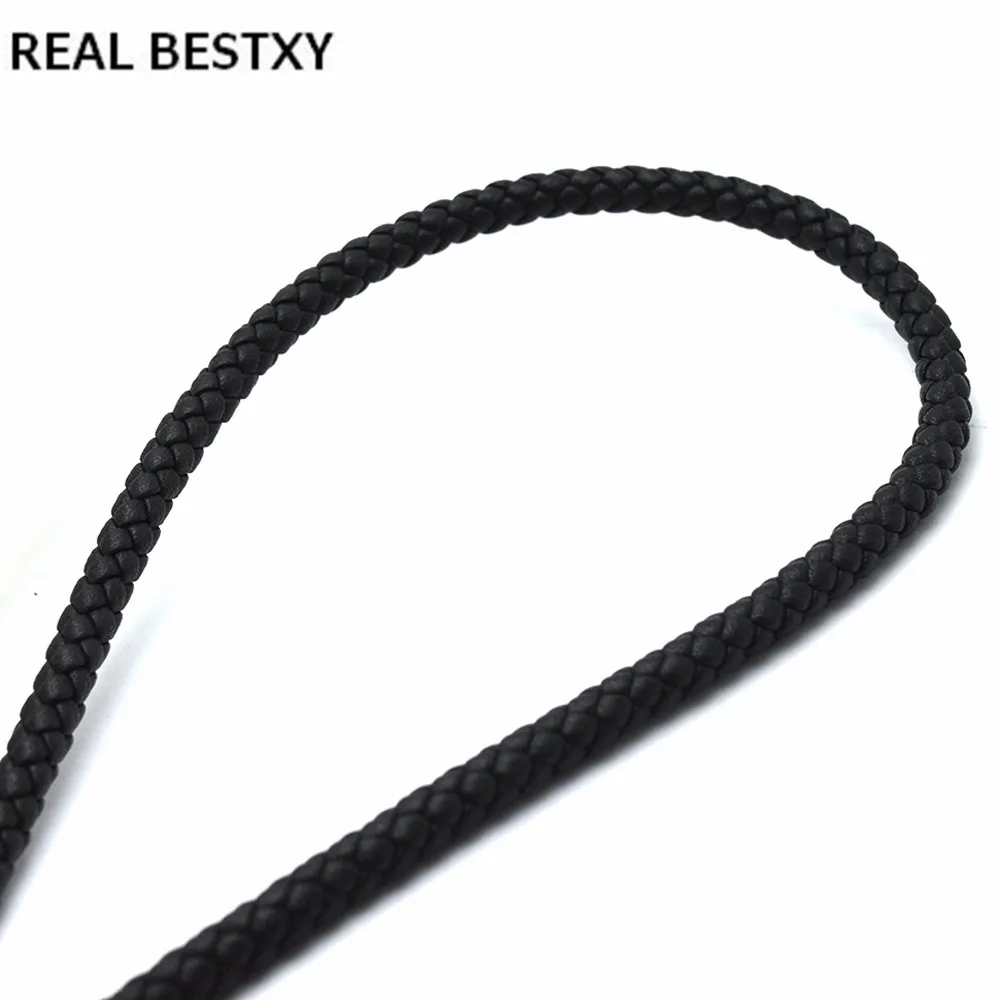 Натуральная BESTXY 1 м/лот 6 мм круглые плетеные кожаные шнуры круглая полоска для