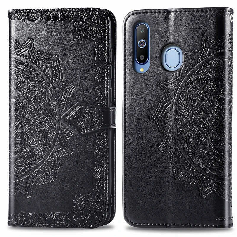 sFor Samsung Galaxy A8S Case Flower Leather Flip Phone For A9 Pro Cover Mobile Coque | Мобильные телефоны и аксессуары