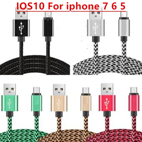 

1 м 2 м 1000 шт./лот 8Pin usb-кабель из алюминиевого сплава с плетеной тканью для синхронизации данных зарядное устройство для iphone 5 5s 6s plus 7