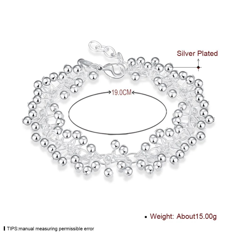 Винограда сферический посеребренные браслет Браслеты Мода Европейские Для