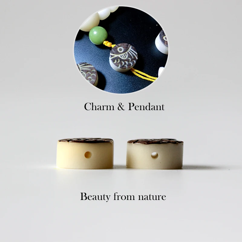 Оптовая продажа резных бусин Tagua Nut для изготовления ювелирных изделий восточные