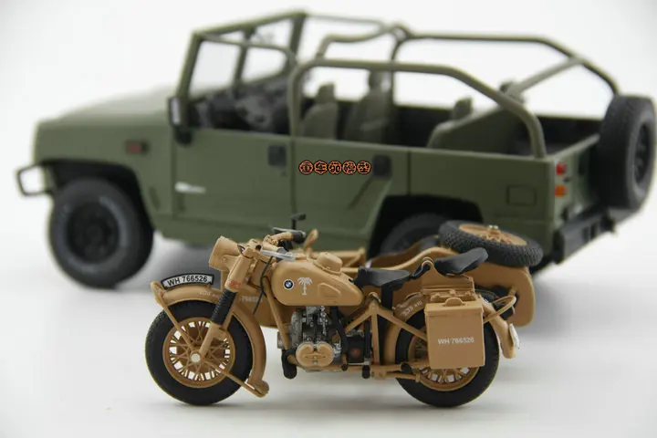 Редкая литая под давлением игрушечная модель ATLAS 1:24 Classic B MW R75 Вторая мировая война Немецкая мотоциклетная коляска для мальчика подарок, украшение, коллекция
