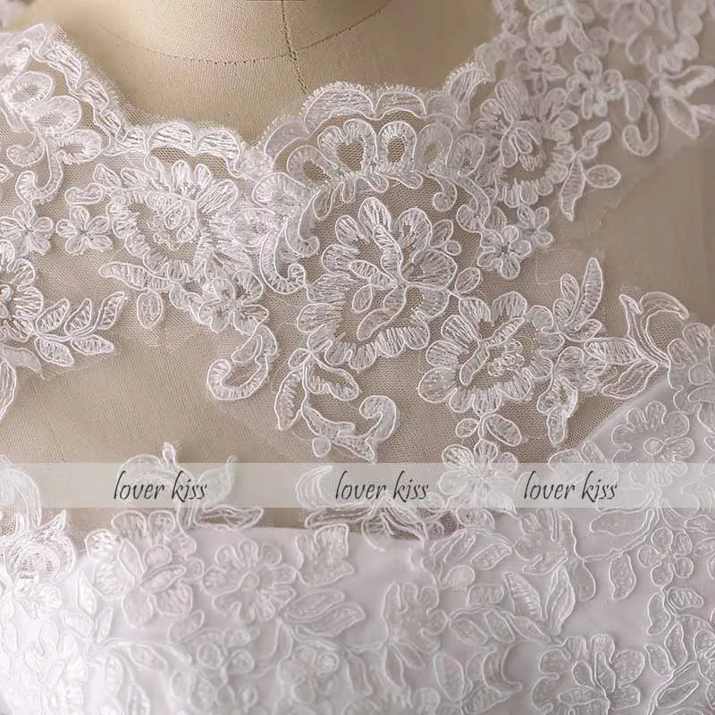 Lover Kiss Vestido De Noiva скромное мусульманское кружевное свадебное платье с круглым вырезом и длинными рукавами, религиозные Свадебные платья на заказ