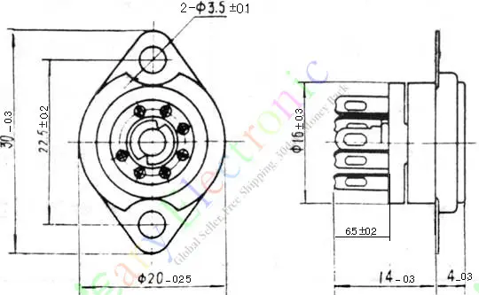 Оптовая и розничная продажа 20 шт. мини 7-контактная керамическая стандартная база