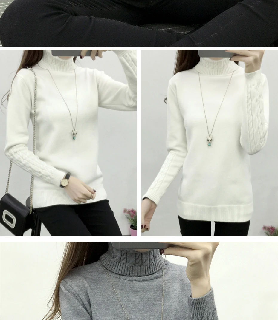 OHCLOTHING Для женщин водолазка зимний свитер Для женщин с длинным рукавом вязаный Для женщин свитера и пуловеры женский Джемпер Tricot Топы