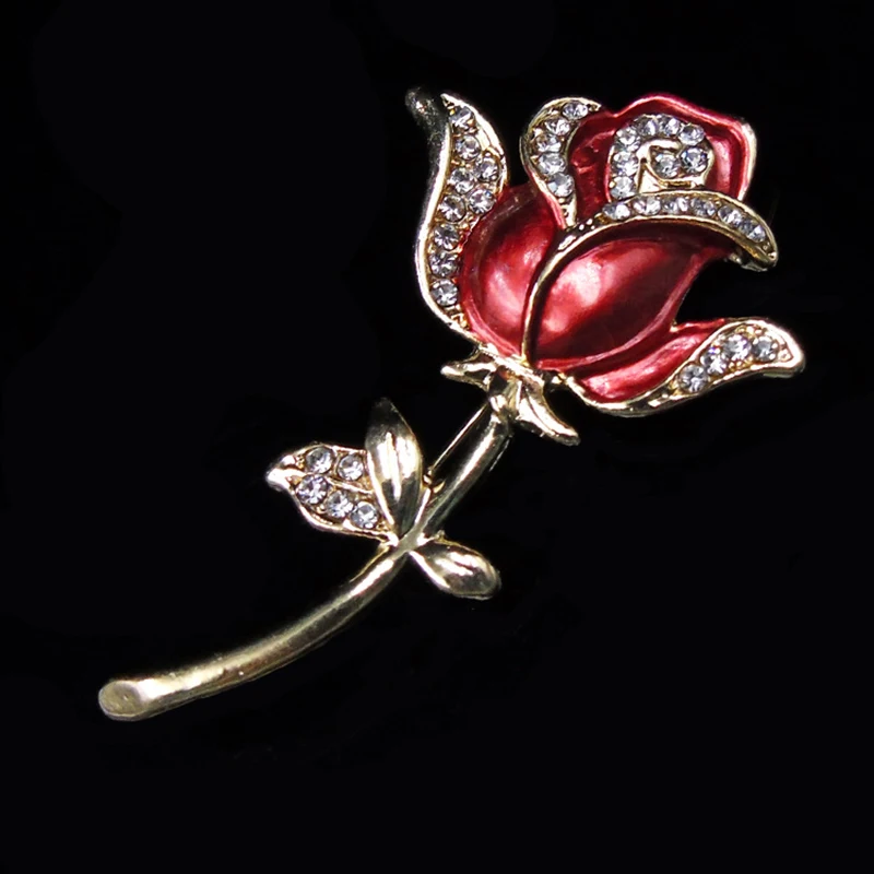Брошь JZTOP в виде цветка с кристаллами булавка для шарфа аксессуар женщин|Броши| |