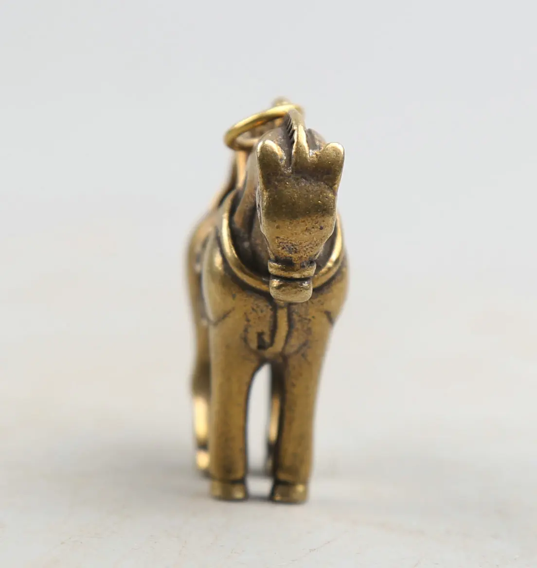 46MM/1.8&quotCollect Curio Rare Chinese Fengshui Small Bronze Exquisite Animal 12 Zodiac Year Monkey Ride Horse Pendant Statuary 31g | Дом и