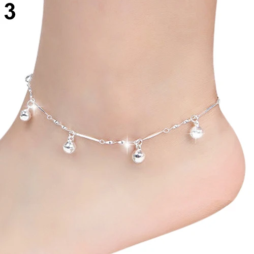 2015 New Fancy Stylish Women's Silver Plated Butterfly Stars Bell Charms Anklet Bracelet Foot Chain 5K59 | Украшения и