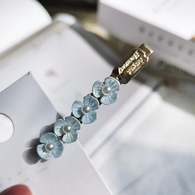 Корейские модные женские заколки для волос Ulzzang из сплава с жемчугом Женская