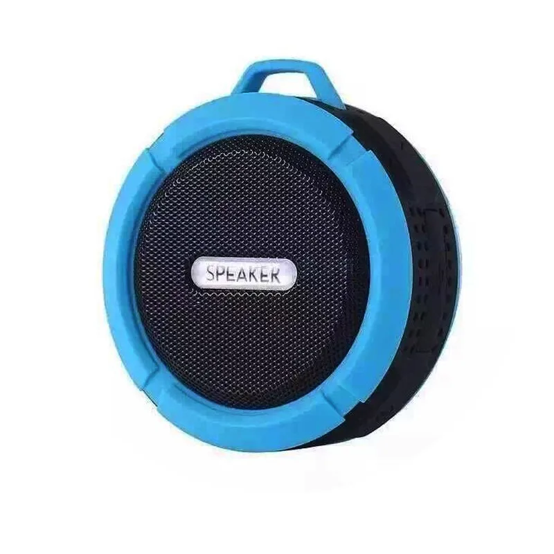 Всасывающий Bluetooth колонка в форме Кубка Портативный Беспроводной с разговоры громкой связи и Водонепроницаемый синего зуба для душа Динамик C6 - Цвет: blue