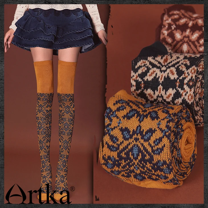 ARTKA женские осенние винтажные однотонные модные жаккардовые универсальные