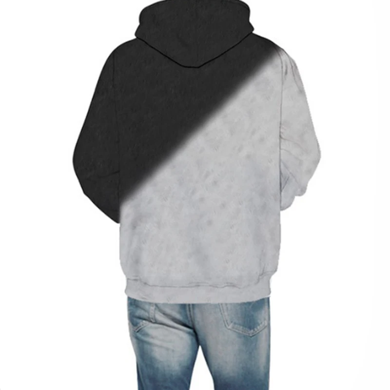 Vantiorango Для мужчин худи Новый Две кошки 3D принт Повседневное Slim Fit пуловеры Топы