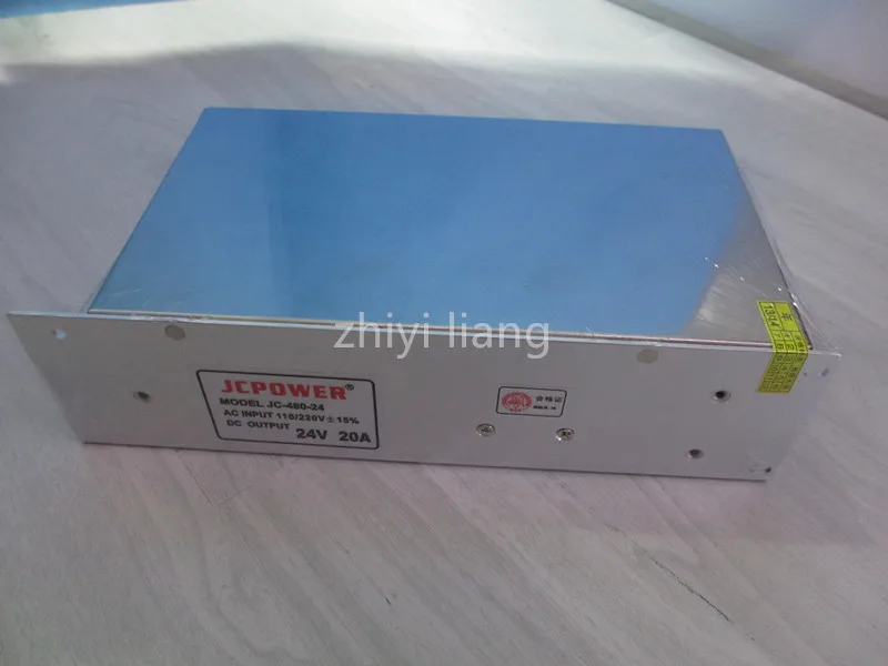 

100% brand new 24V 20A 480W switching power supply with fan regulated for 3528 led strip or cctv plug adapter AC110-240V