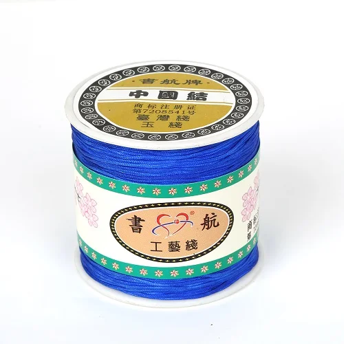 Royal Blue Лидер продаж 100 ярдов 0,8 мм нейлоновый шнур китайский узел макраме шнур плетеный браслет строка DIY кисточка Бисер Ювелирные изделия Поиск - Цвет: Royal Blue