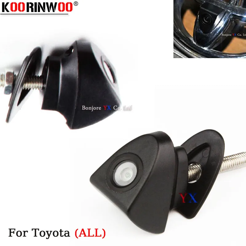 Камера для парковки Koorinwoo, водонепроницаемая, 170 градусов, HD CCD, цветная, для всех логотипов Toyota, Камера Переднего Вида, IP68