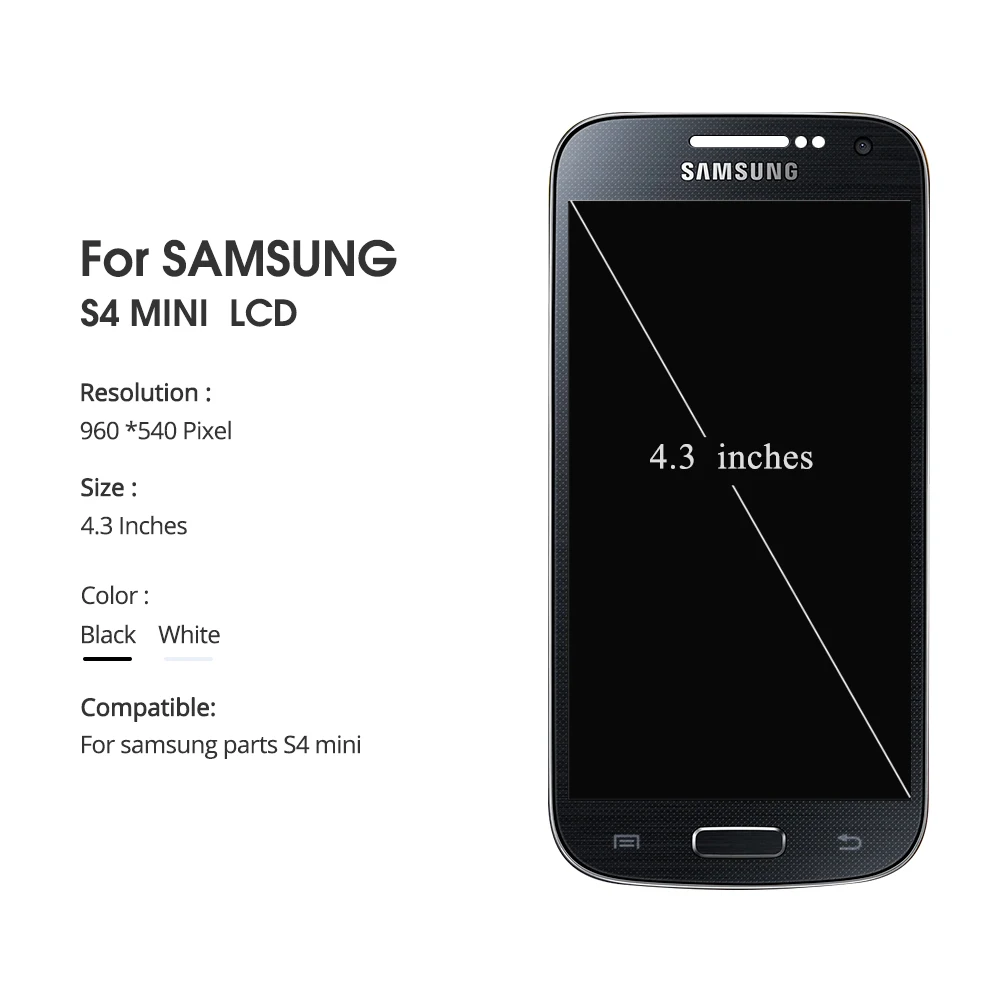 ЖК дисплей i9190 для Samsung Galaxy S4 Mini i9192 i9195 с сенсорным экраном и дигитайзером в сборе