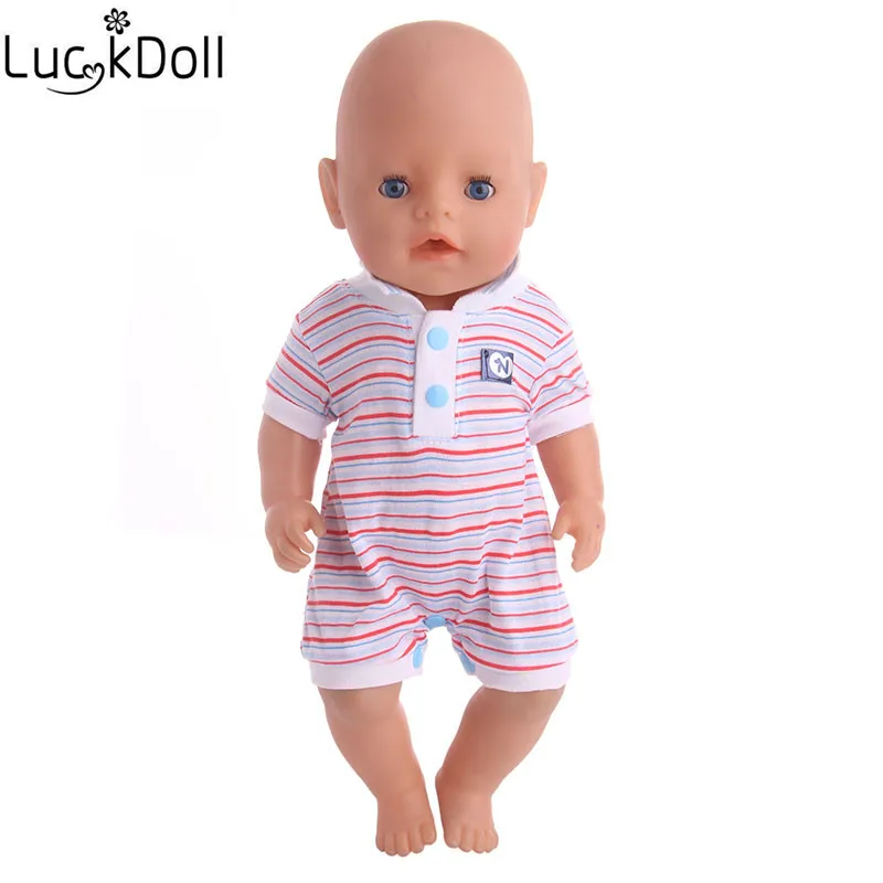 LUCKDOLL розовый комбинезон подходит 18 дюймов Американский 43 см Кукла одежда аксессуары, игрушки для девочек, поколение, подарок на день рождения