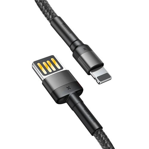 Baseus обновленный специальный Реверсивный usb кабель для iphone xs max usb xr зарядный кабель для iphone 8 7 6 6s plus Кабель для быстрой зарядки - Цвет: gray black