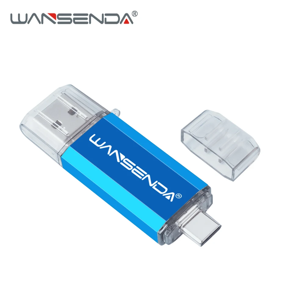Флэш накопитель wansenda флеш USB3.0 Тип C OTG USB 3 0 Stick 128 Гб 64 оперативной памяти 32
