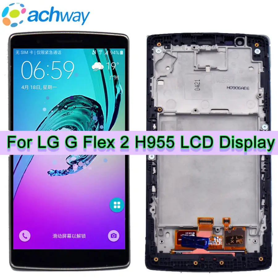 ЖК кодирующий преобразователь сенсорного экрана в сборе для LG G LS996 5 дюйма Flex 2 H955