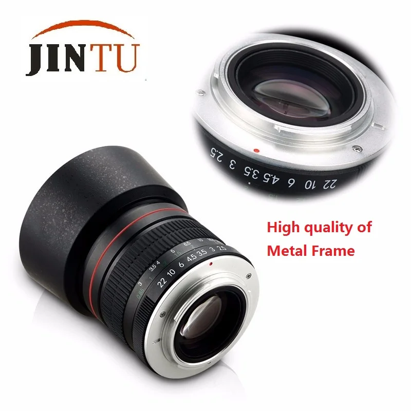 Портретный объектив JINTU с ручной фокусировкой 85 мм F1.8 для камер Canon EOS T5i T4i T3i T2i T1i XTi
