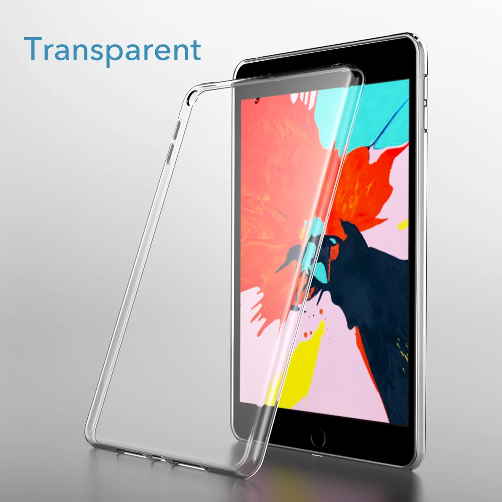 Чехол SLEO для iPad Mini 5 2019 прозрачный мягкий силиконовый бампер из ТПУ чехол защитный