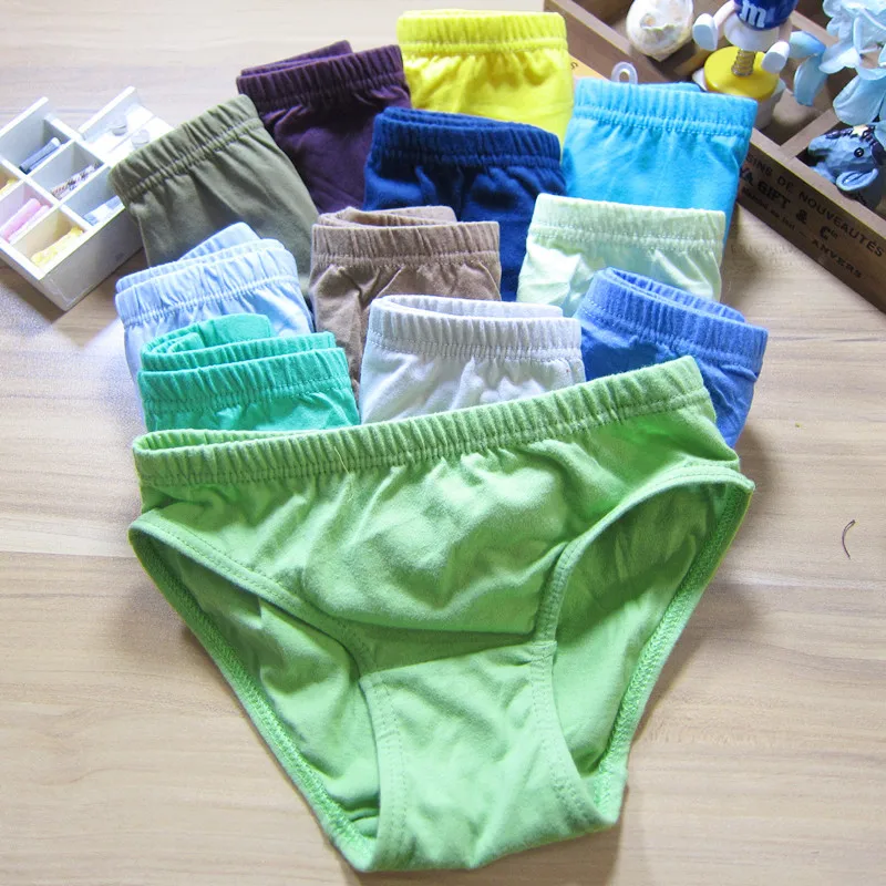 Однотонные хлопковые трусики для мальчиков 12 шт./лот|boys panties|kids briefspanties boys |