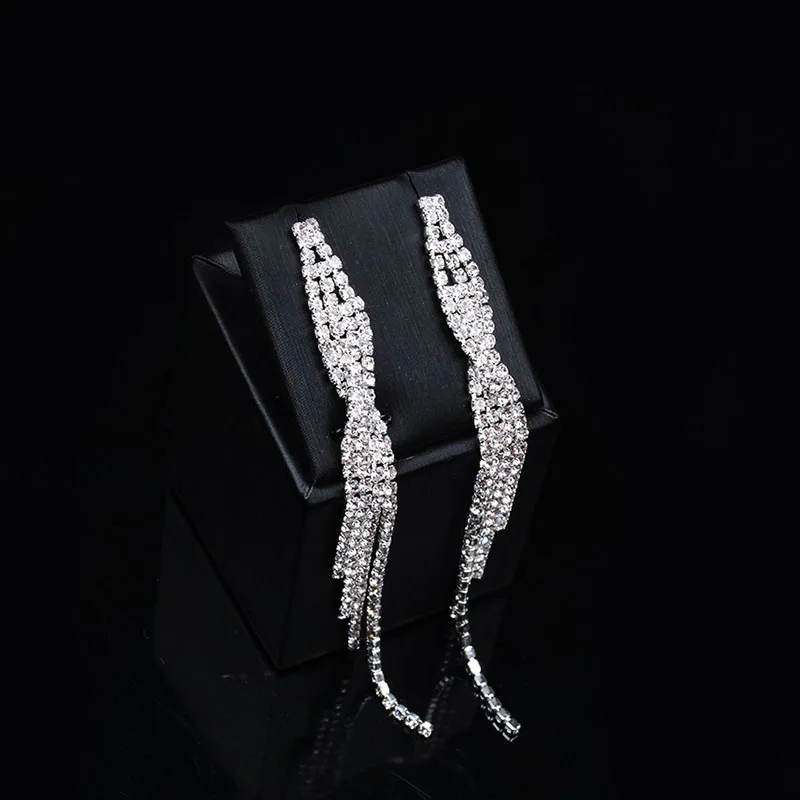 SOXY Dangle Earring For Female White Gold Color Ladies Crystal Shinny Women Water Drop Earrings Fashion Jewelry.brincos bijoux | Украшения