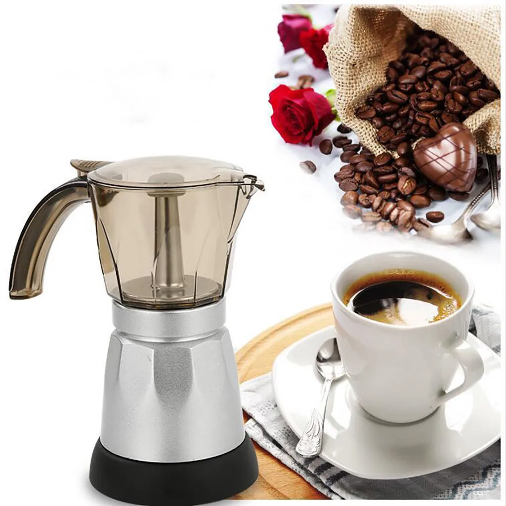 Продуктов, электрическая Кофеварка Moka, кофейник эспрессо, Перколятор, 300 мл, штепсельная вилка европейского стандарта#30