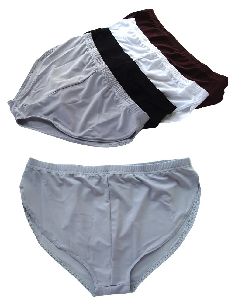 Мужские трусы боксеры с низкой талией черные удобные тонкие из вискозы U-образным