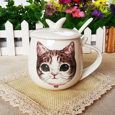 Кружка с изображением кошачьей мордочки новые необычные кружки ручная роспись