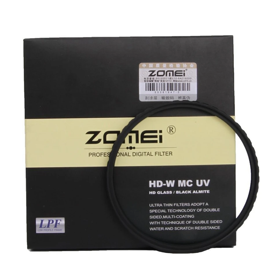 

ZOMEI HD ультра тонкий 18 слоев с многослойным покрытием Pro MCUV 40,5/49/52/55/58/62/67/72/77/82 мм HD ультра тонкий MCUV фильтр протектор объектива