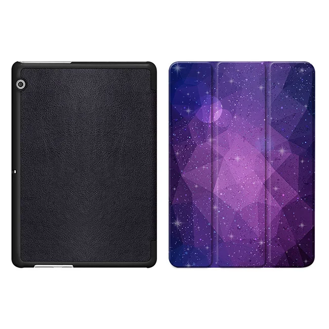 HW003 MTT цветной многоугольник чехол для huawei MediaPad T3 10 9," подставка флип из искусственной кожи чехол для Funda Honor Play Pad 2 9,6 дюймов планшет - Цвет: HW003