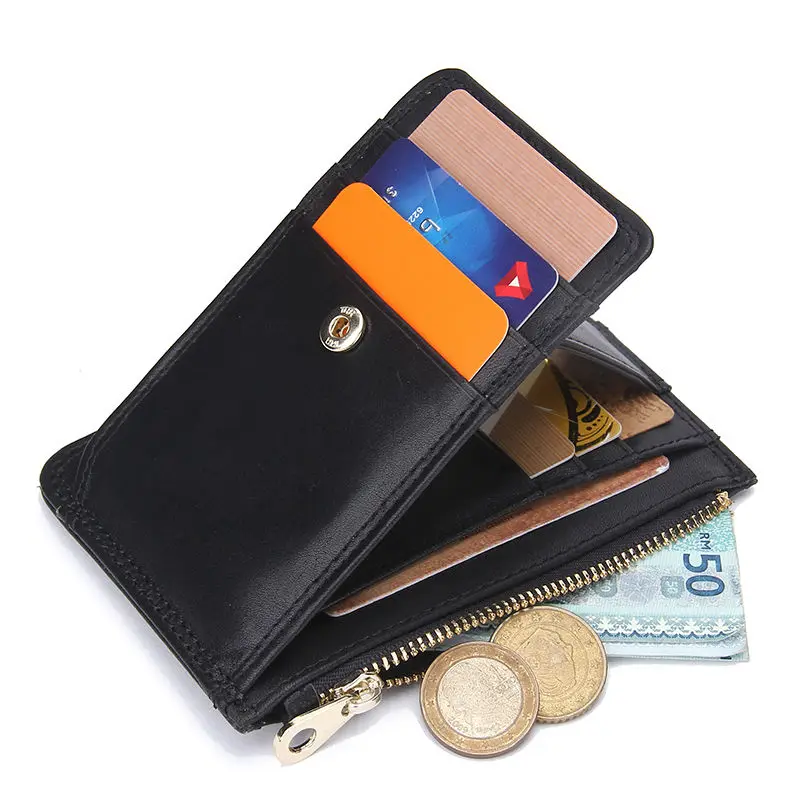 CONTACT'S супертонкий держатель для карт из натуральной кожи короткий кошелек