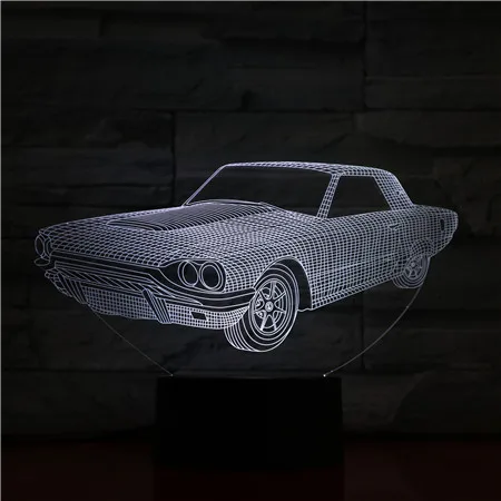 GX 1462 пожилого возраста дедушка автомобиля 3D Ночной светильник 7 цветов